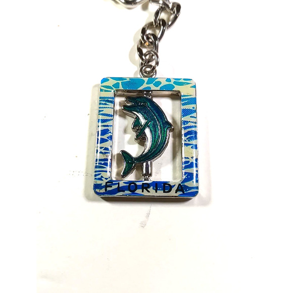 Florida Dolphins Spinner Keychain - Picture 6 of 9